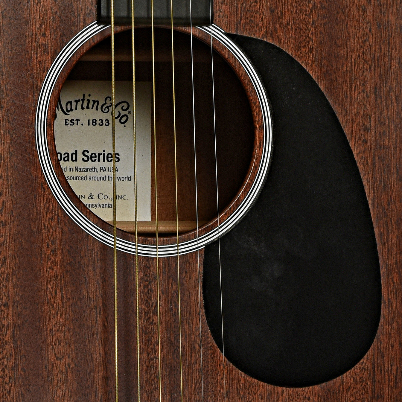 Soundhole of Martin DRS1 Acoustic Guitar 