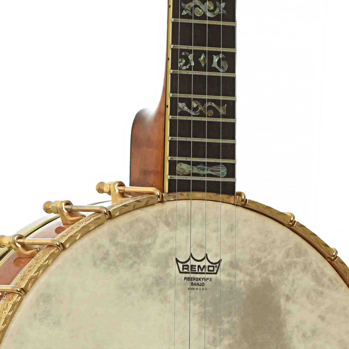 Neck Joint of Ome Juggernaut Custom Openback Banjo