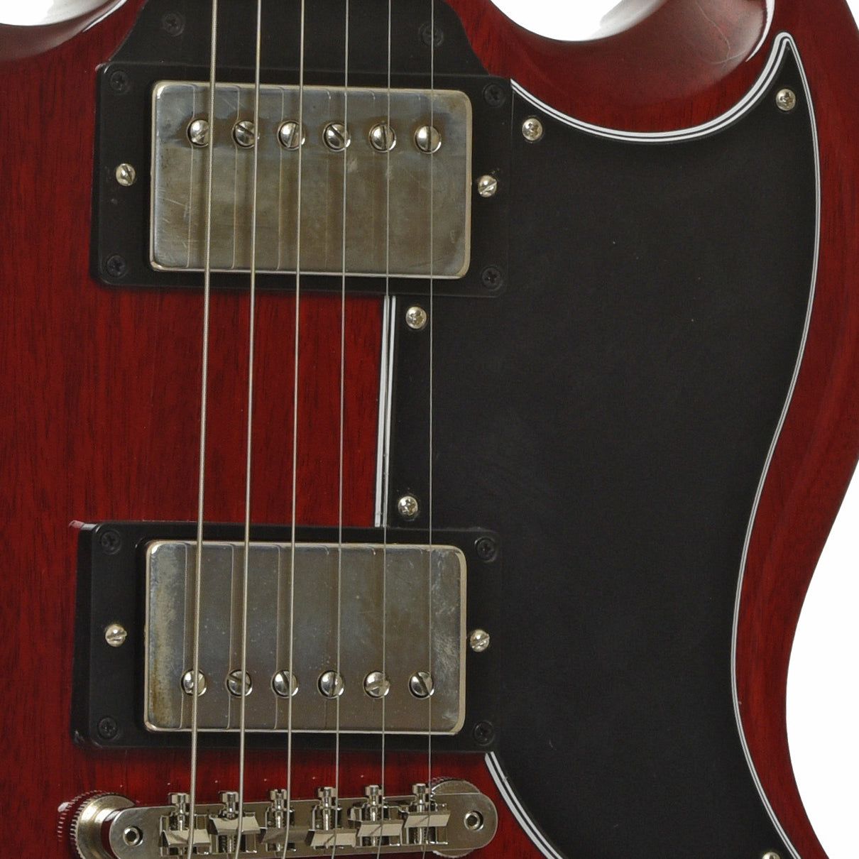 Pickups of Gibson SG Standard 61 Stop Bar Electric Guitar & Case, Heritage Cherry