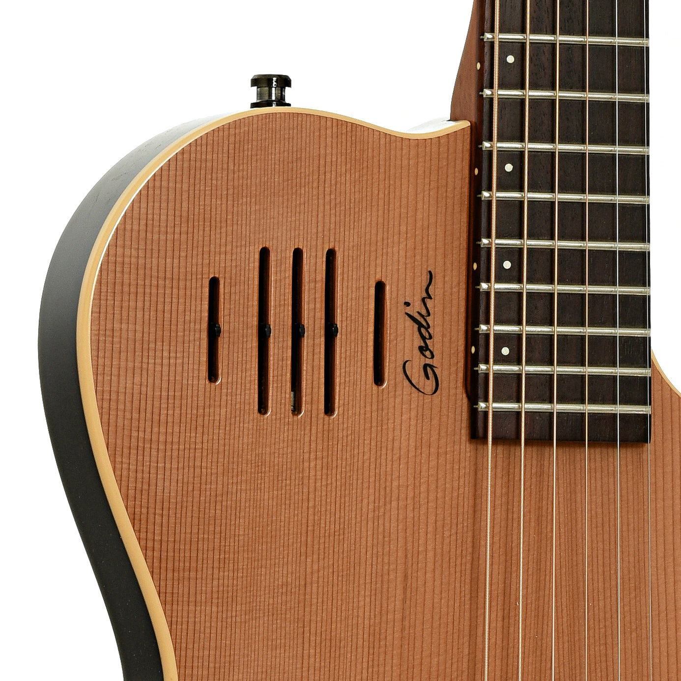 Controls of Godin A6 Acoustic-Electric Guitar