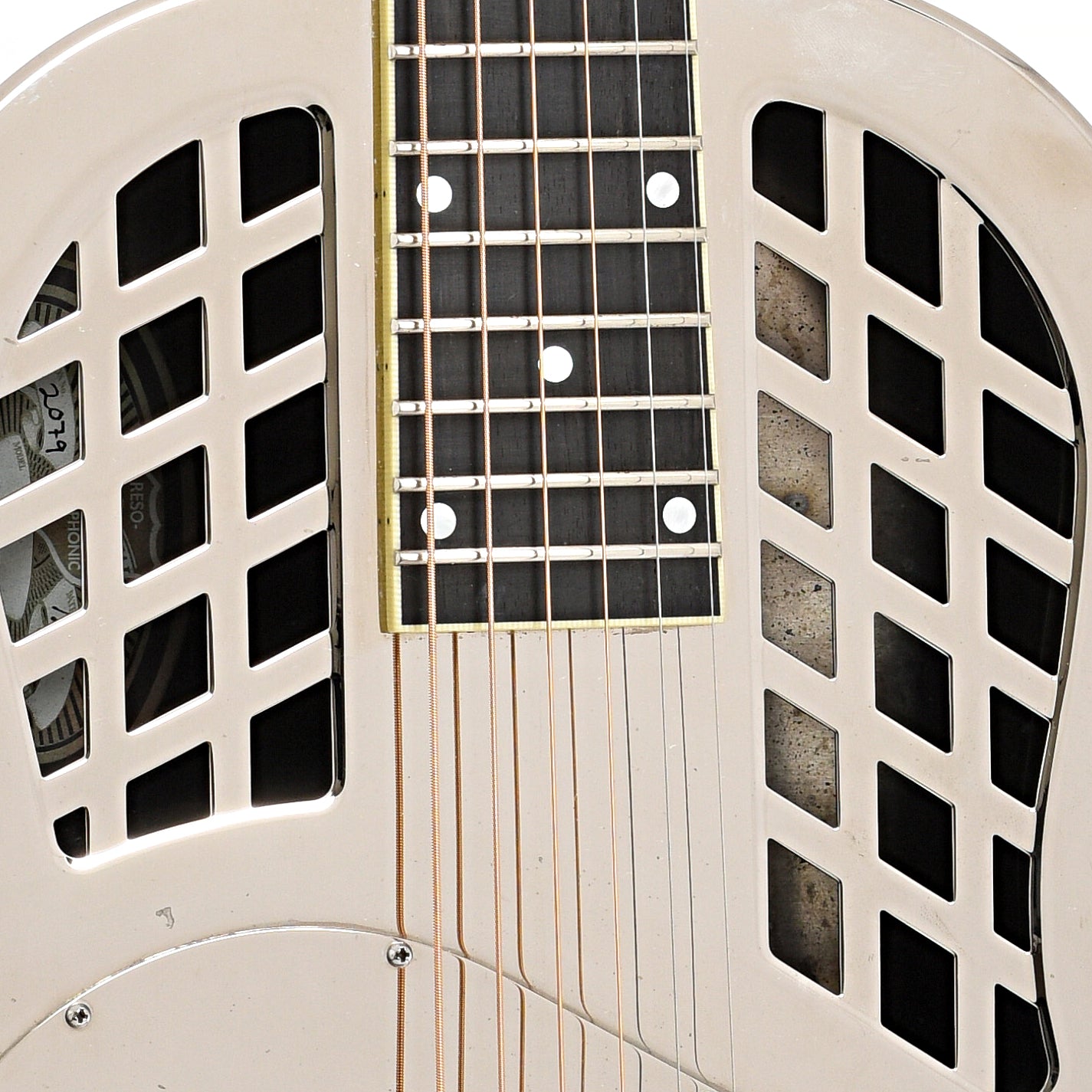Sound holes of National German Silver Style 1 Tricone Resonator Guitar (2013)