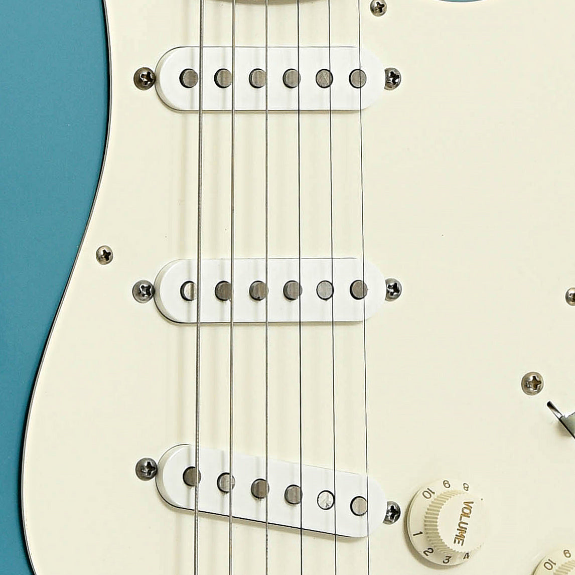 Pickups of Specimen S-Style Guitar with Slotted Headstock
