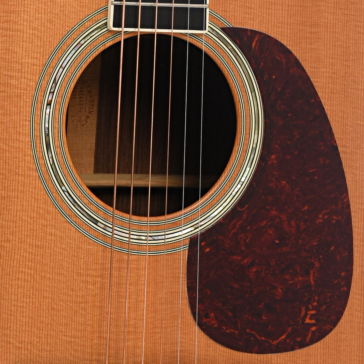 Soundhole of Martin D-41 Acoustic Guitar 