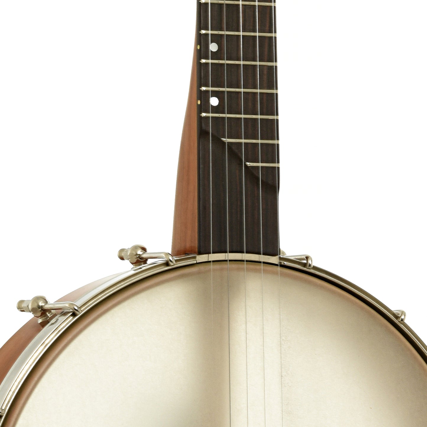 Front neck joint of Chuck Lee Ovilla 12" Open Back Banjo 