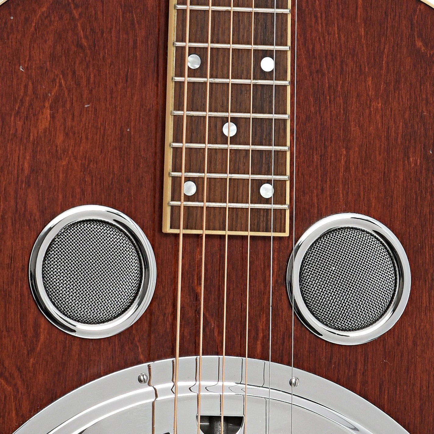 Sound hole of Beard Vintage R Squareneck Resonator Guitar