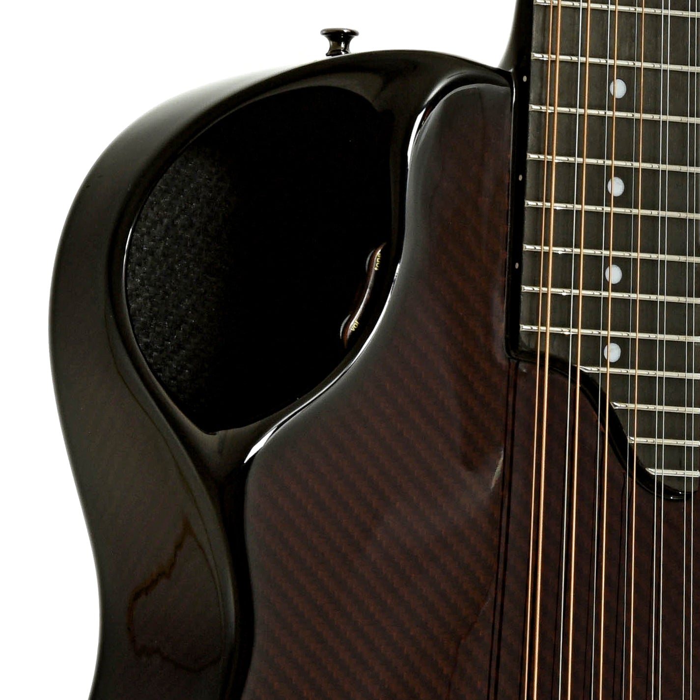 Sound hole of Emerald X20-12 12-String Guitar