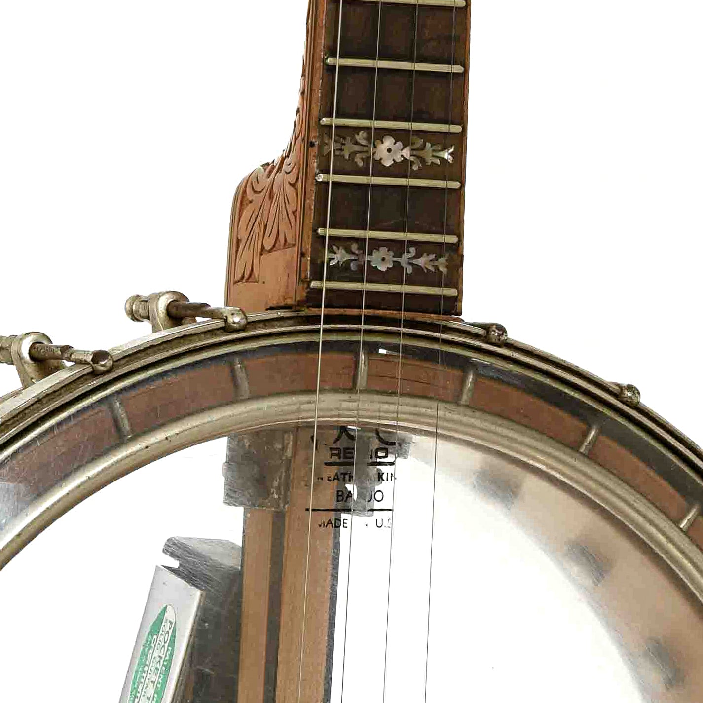 Front neck joint of Orpheum No.3 Tenor Banjo
