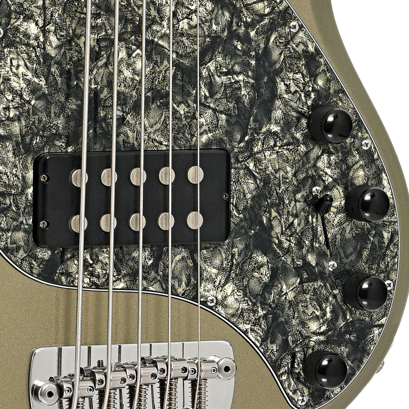 Pickup and controls  of Ernie Ball Music Man Stingray 5 H Electric Bass (2004)