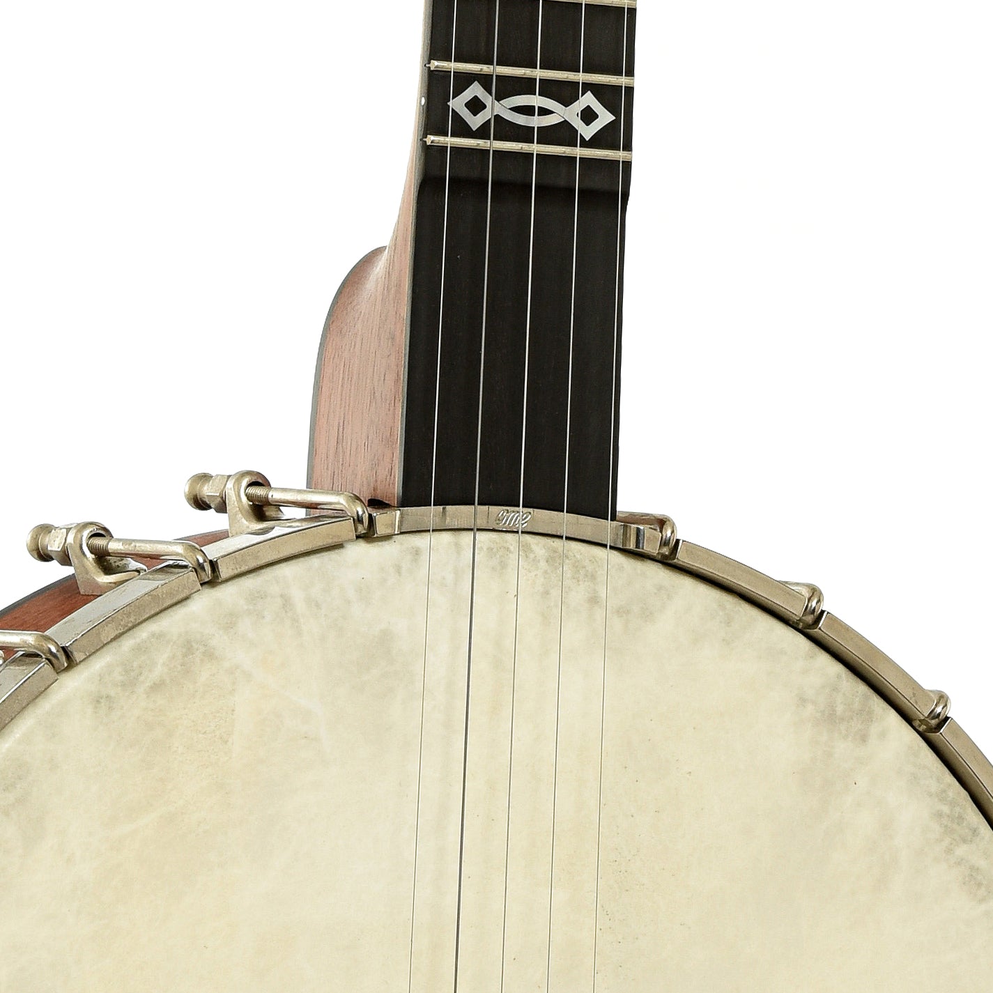 Front neck joint of Ome Celtic Alpha Open Back Banjo 