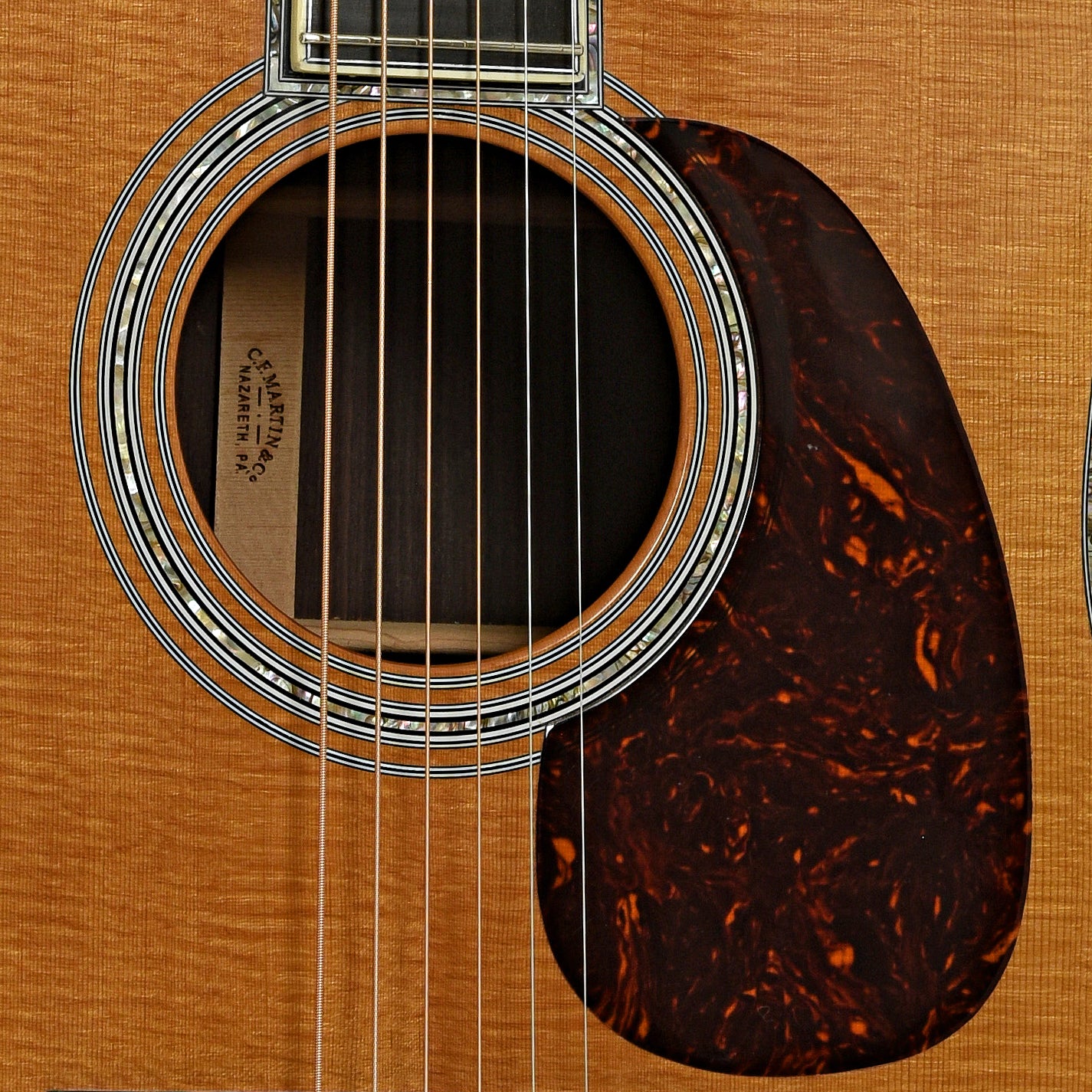 Soundhole of Martin D-42 Acoustic Guitar