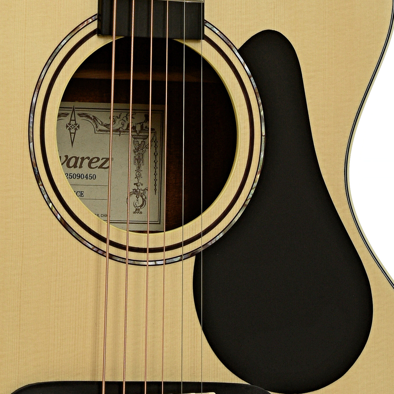 Soundhole of Alvarez Regent Series RF26CE Folk/OM Acoustic-Electric Guitar