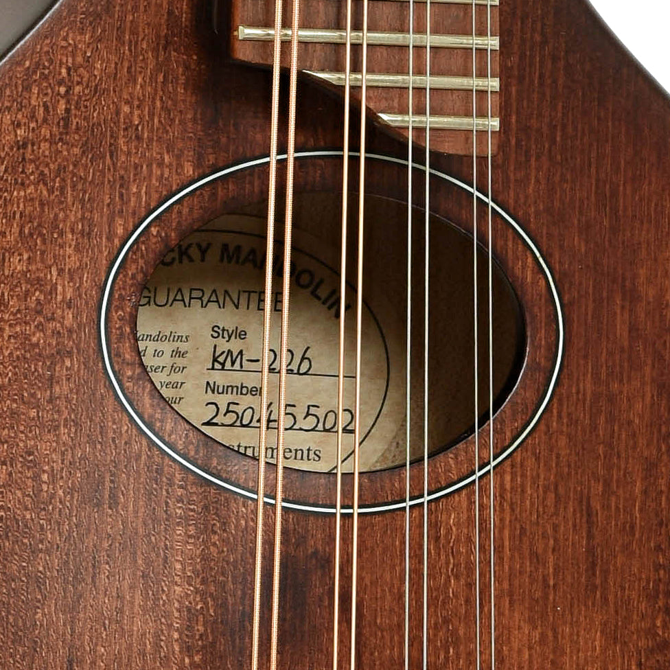 Soundhole of Kentucky KM-226 Oval Hole A-Model Mandolin