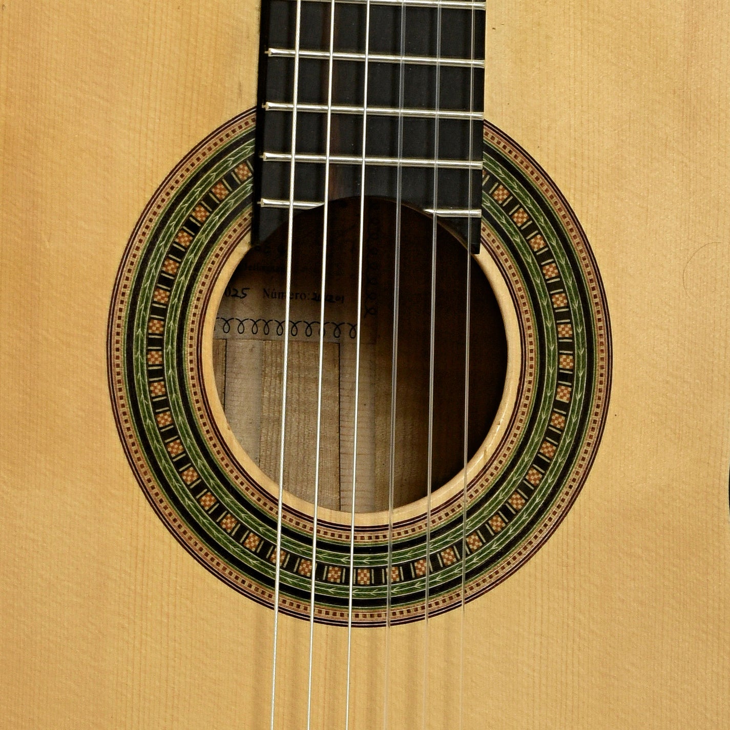 Soundhole of Jellinghaus Antonio De Torres 1883 Replica SE49 Acoustic Guitar