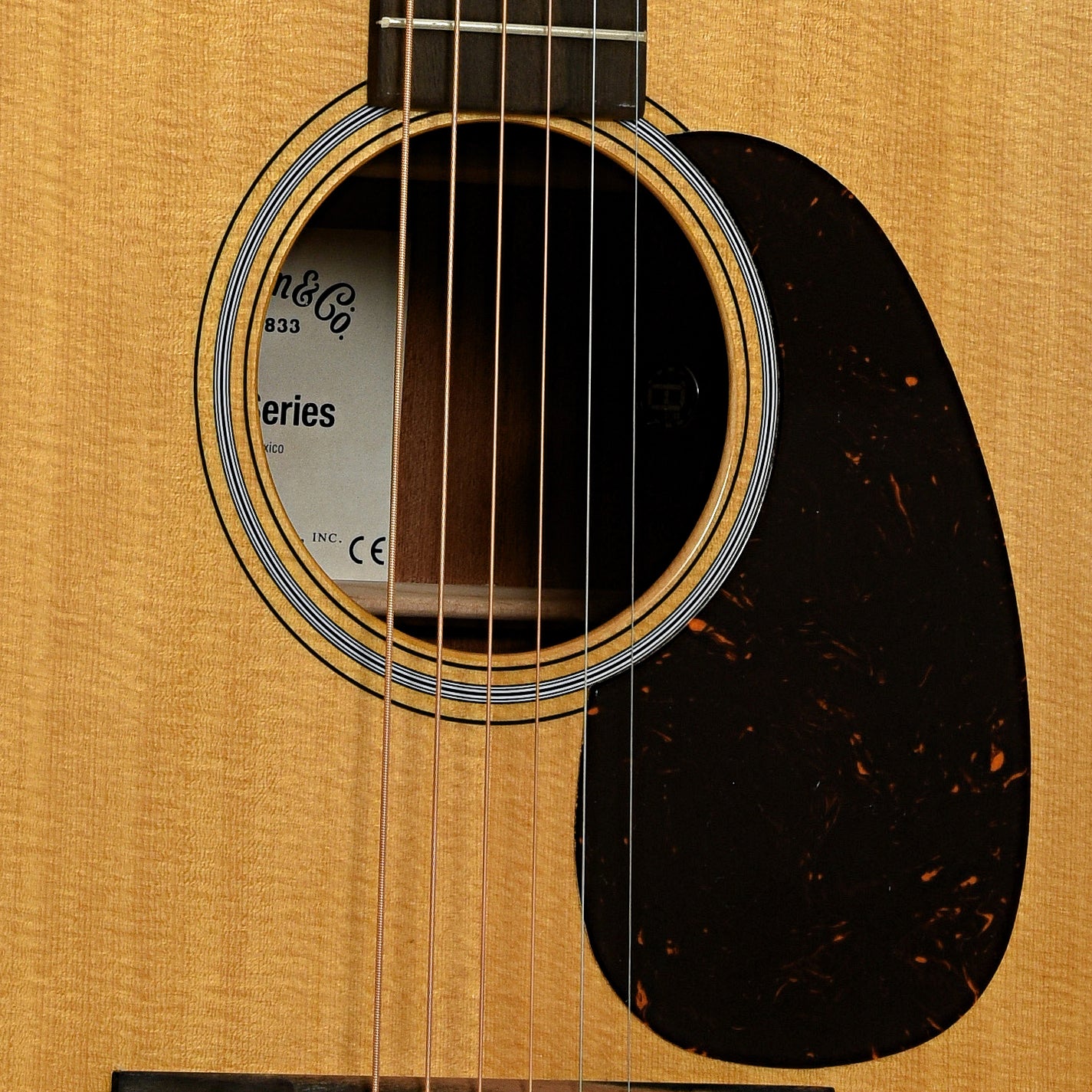 Soundhole of Martin D-12E Retro Guitar