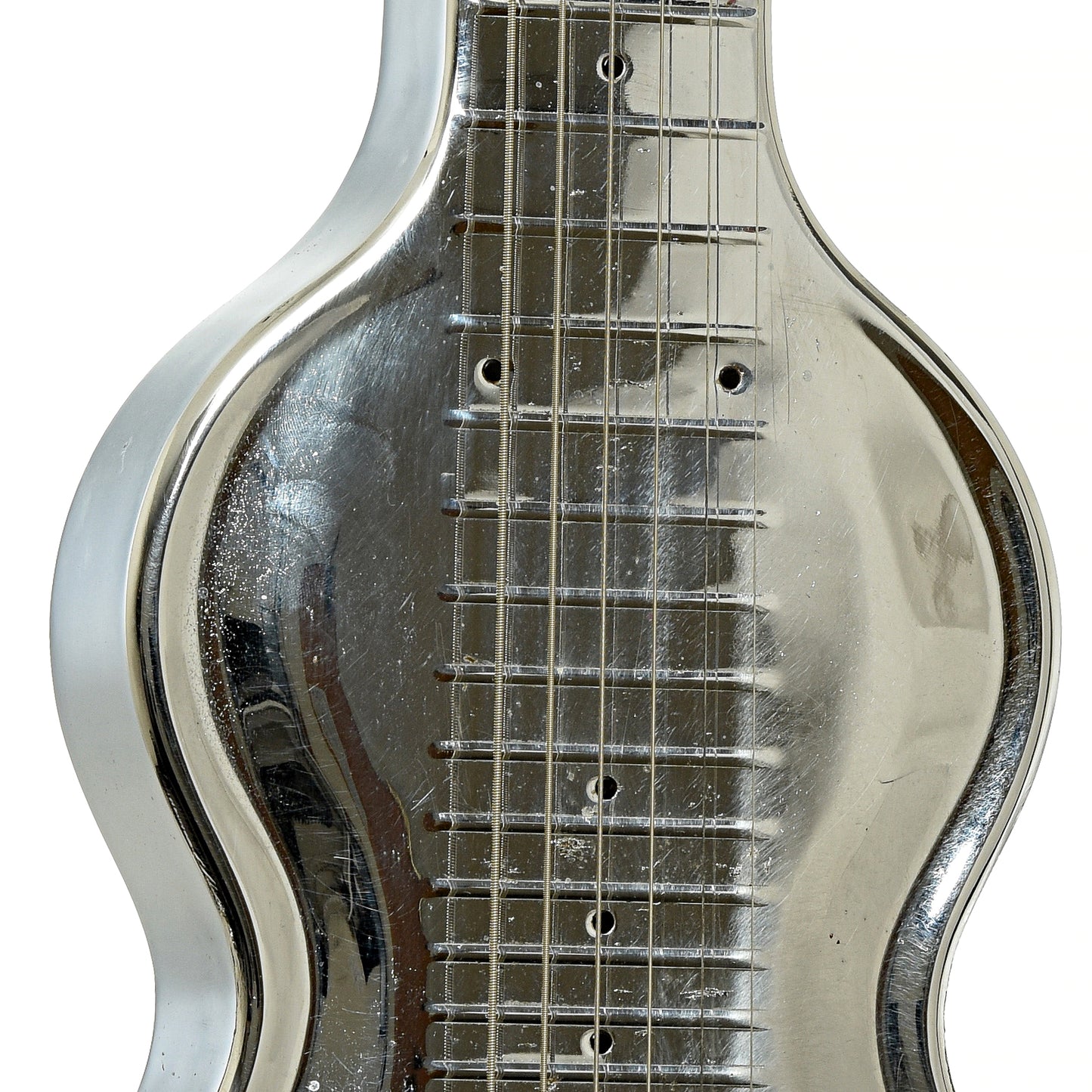 Middle bout of Rickenbacker Silver Hawaiian Lap Steel