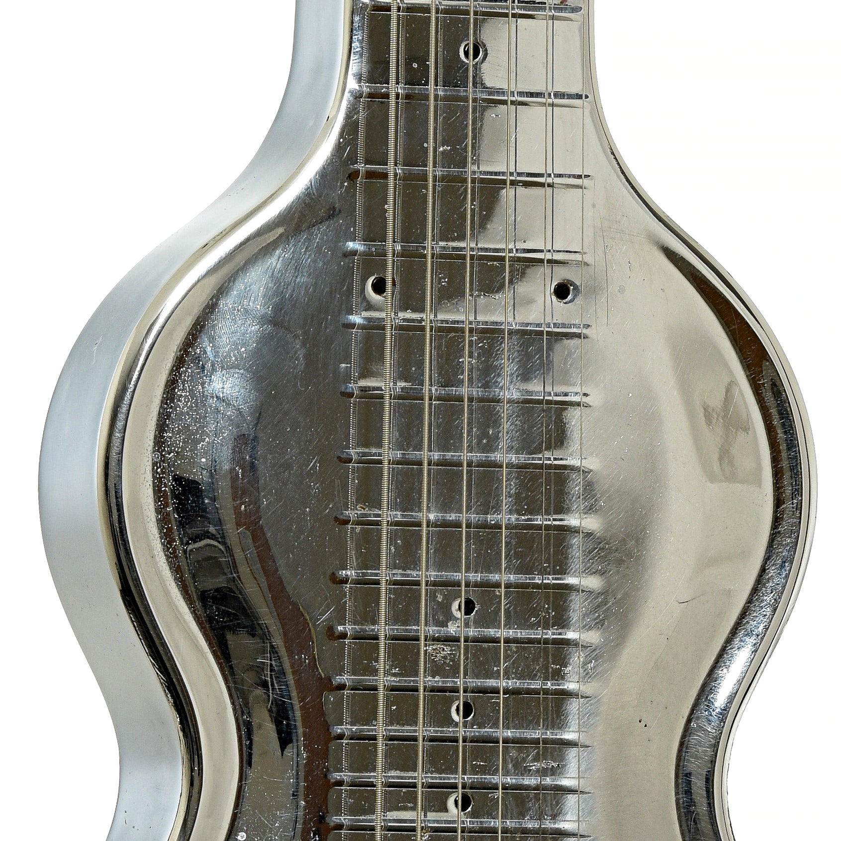 Middle bout of Rickenbacker Silver Hawaiian Lap Steel