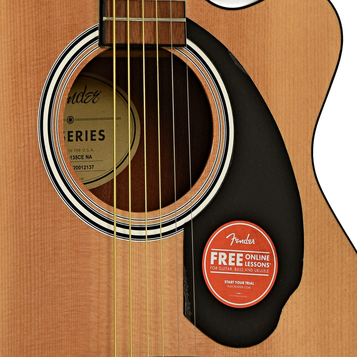 Sound hole of Fender FA-135CE Acoustic-Electric Guitar