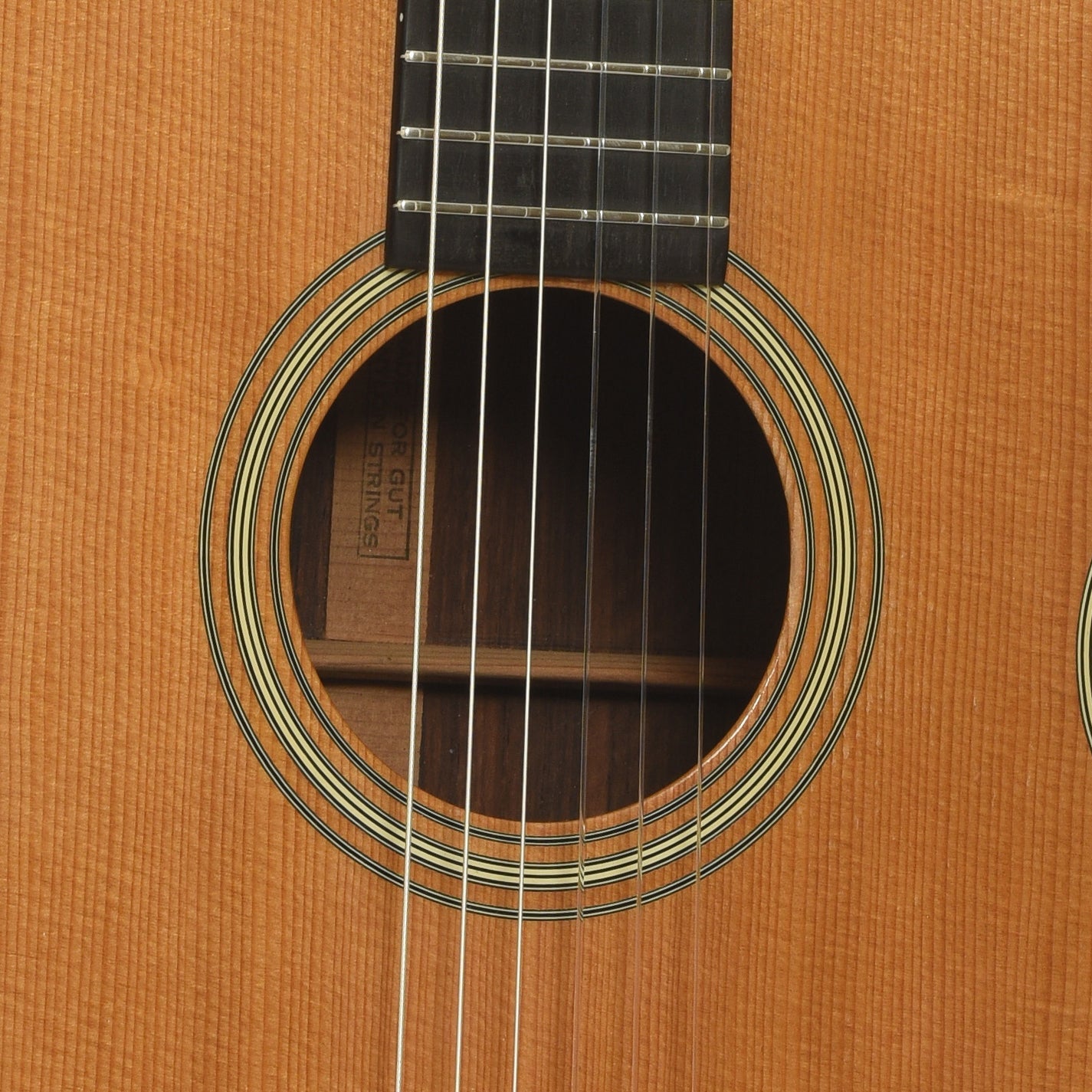 Soundhole of Martin 00-28C Classical Acoustic Guitar 