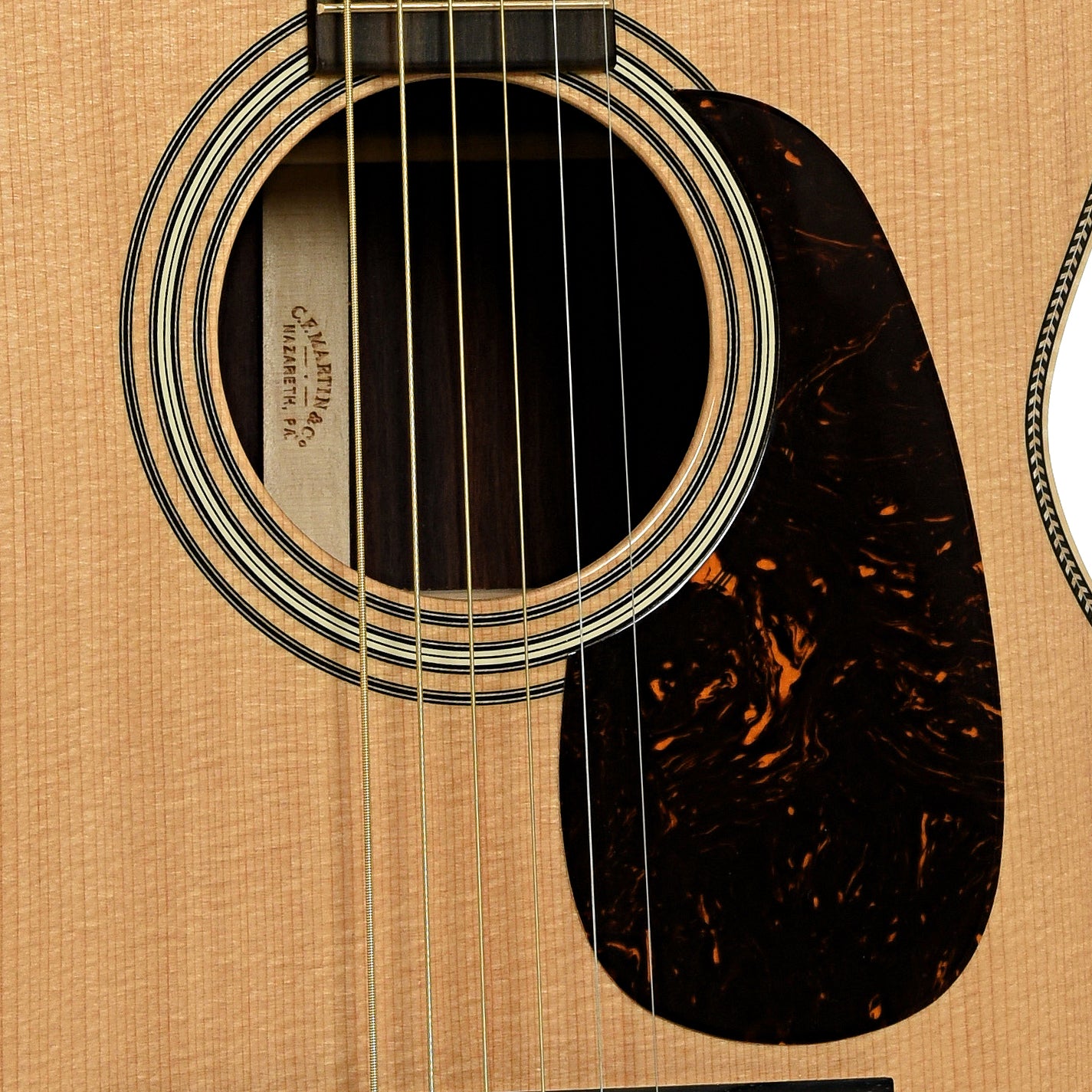 Soundhole of Martin 00-28 Modern Deluxe Acoustic Guitar