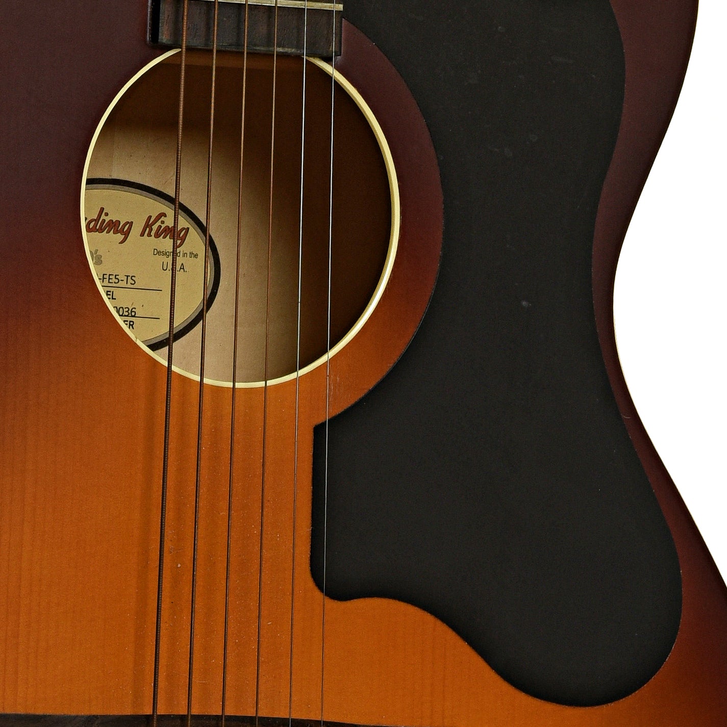 Soundhole of Recording King ROS-9-FES Acoustic Guitar