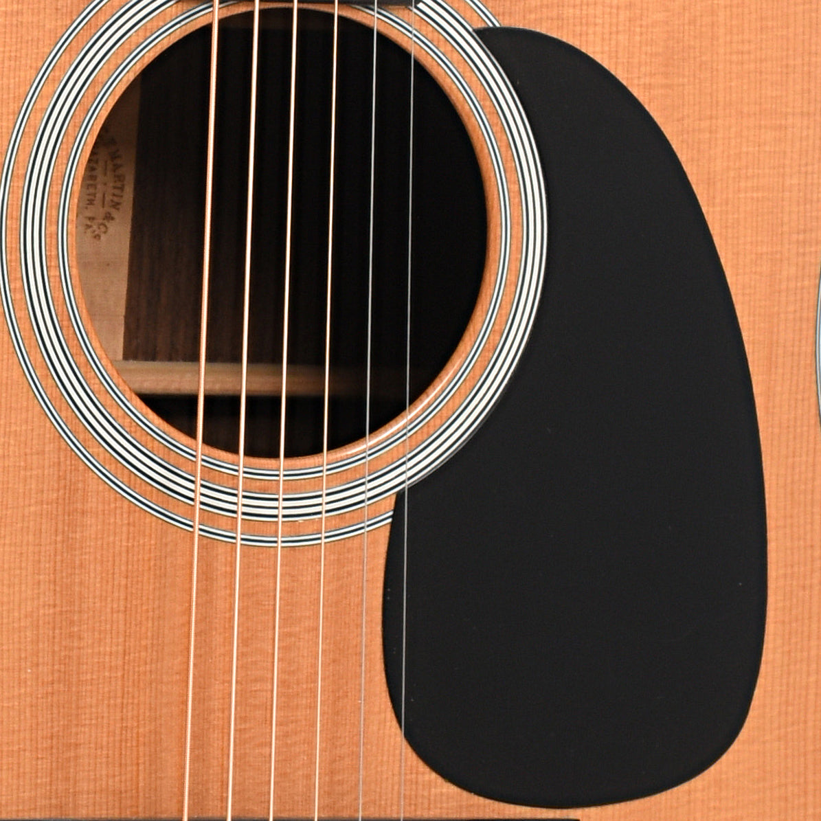 Soundhole of Martin D-28 Acoustic Guitar 
