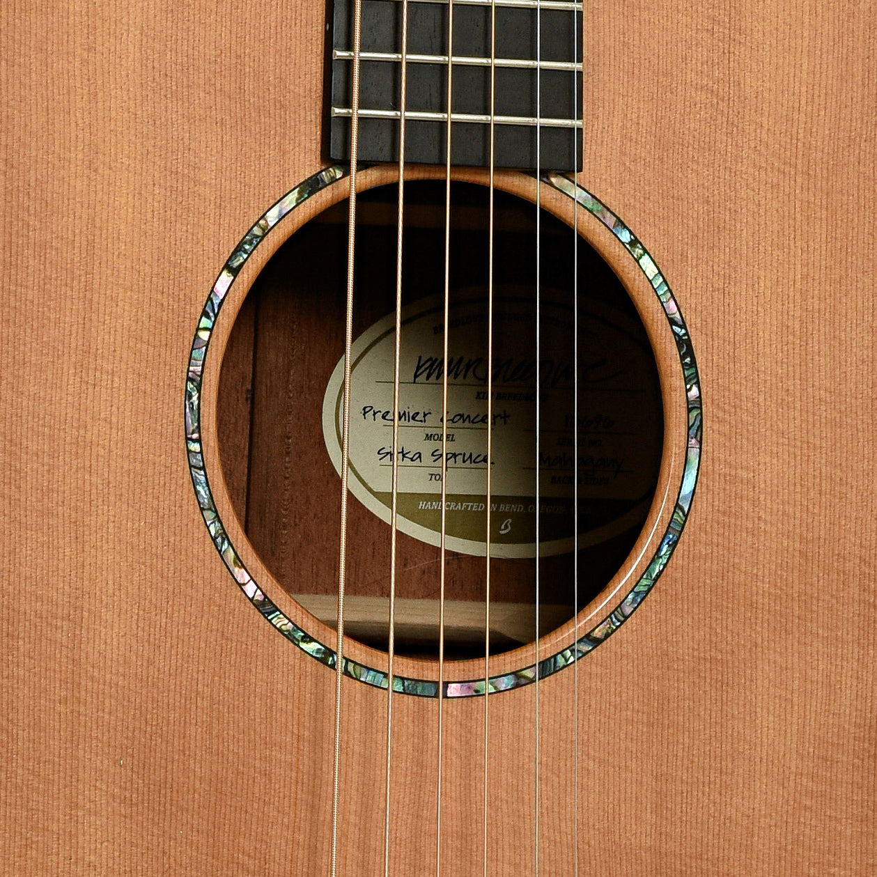 Soundhole of Breedlove Premier Concert Acoustic-Electric Guitar