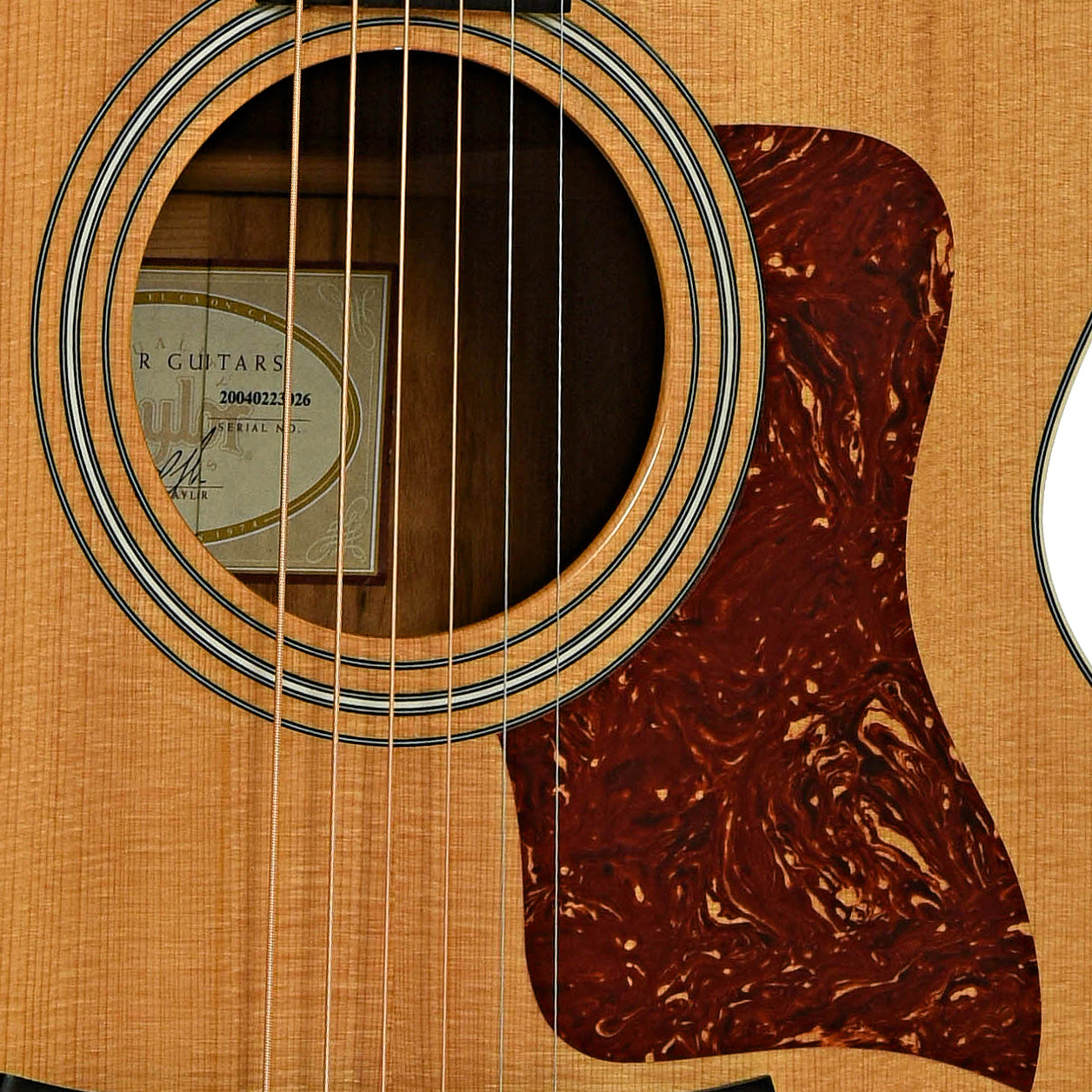 Soundhole of Taylor 415-CE Jumbo Acoustic-Electric Guitar