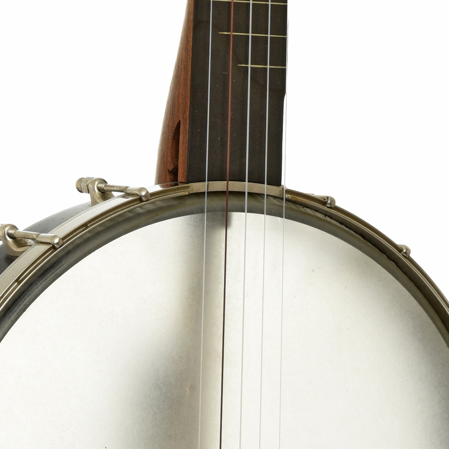 Front neck joint of Enoch Tradesman Flush Fret Openback Banjo 