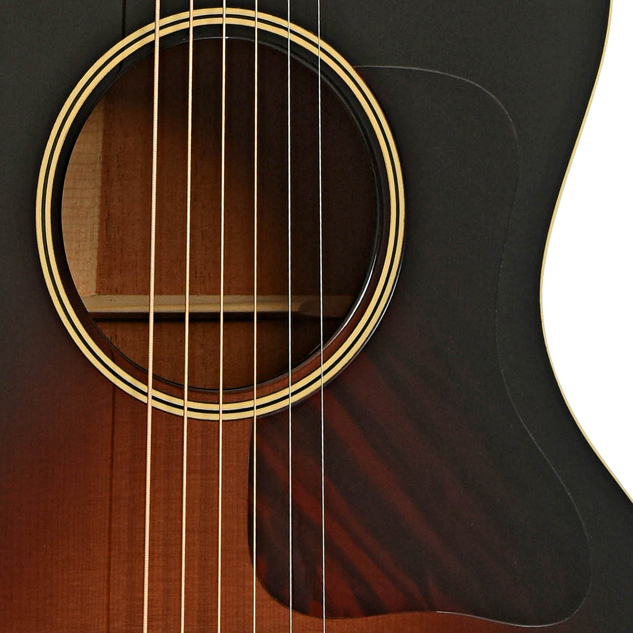 Soundhole of Huss & Dalton Crossroads Acoustic Guitar 