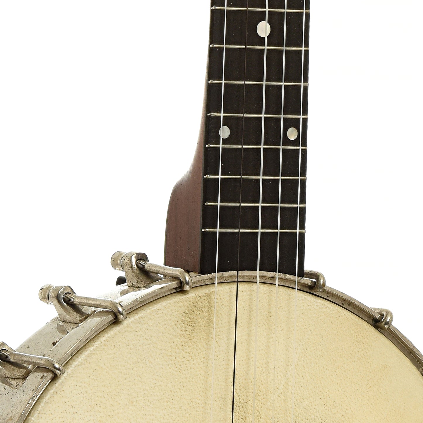 Front neck joint of S.S. Stewart Lady Stewart Openback Banjo