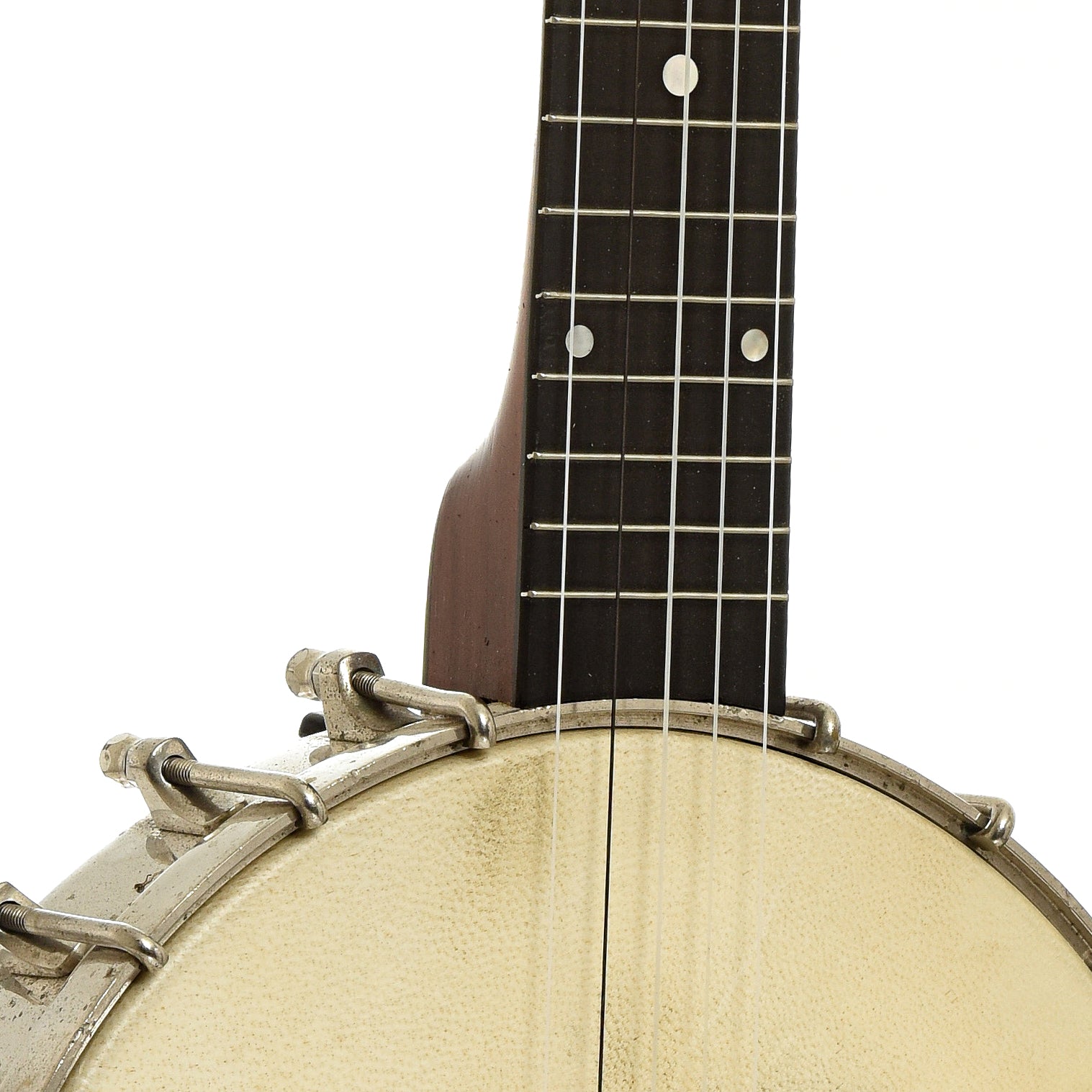 Front neck joint of S.S. Stewart Lady Stewart Openback Banjo