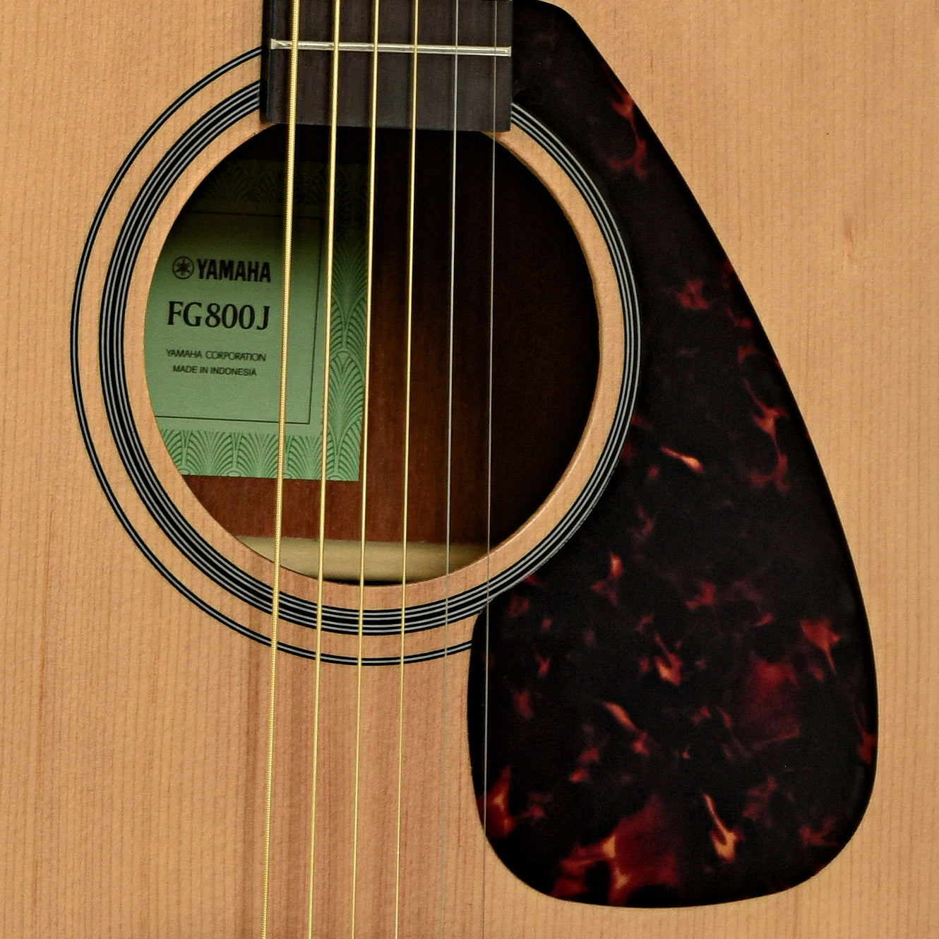 Soundhole of Yamaha FG800J Acoustic Guitar
