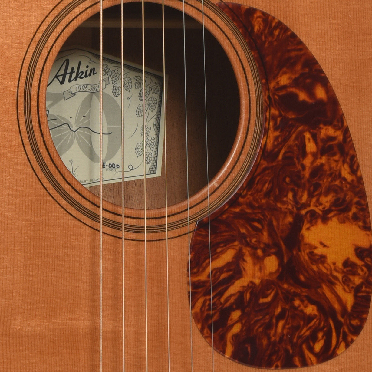 Soundhole of Atkin E-00014 Acoustic Guitar  