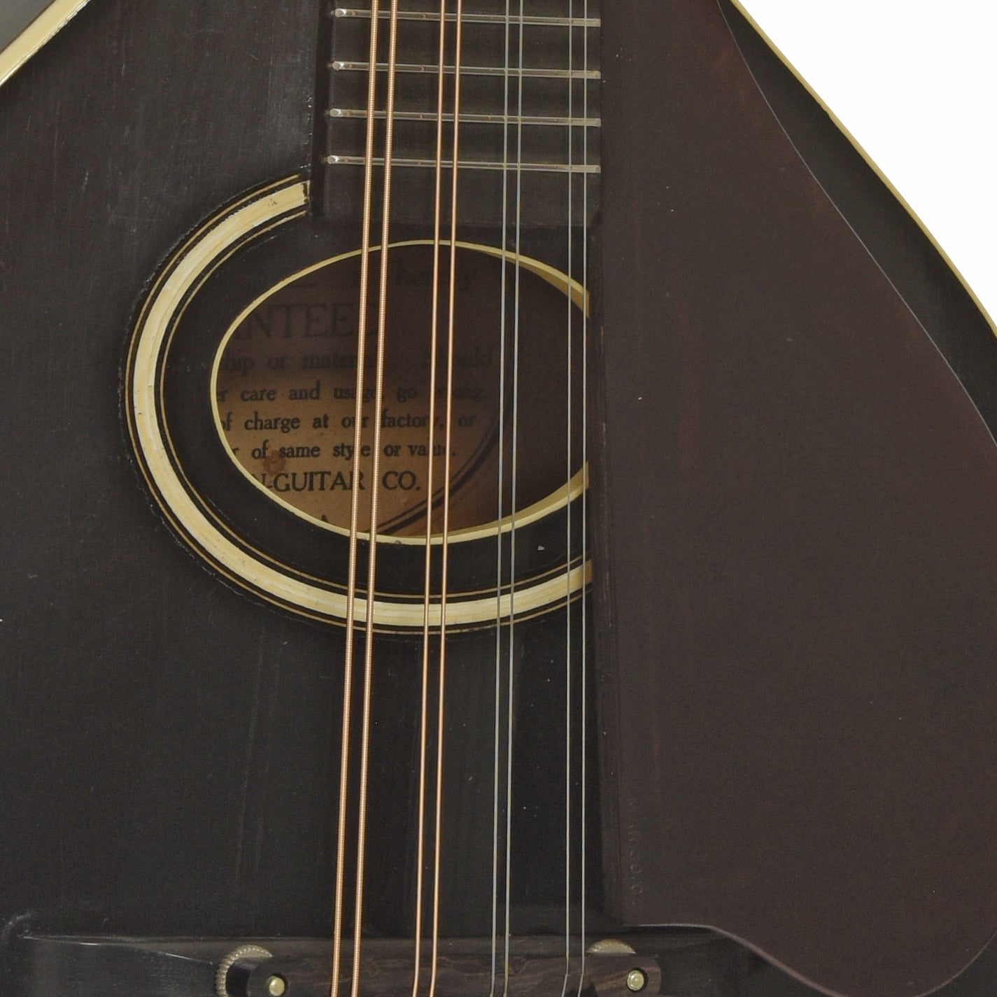 Soundhole of Gibson A Mandolin 