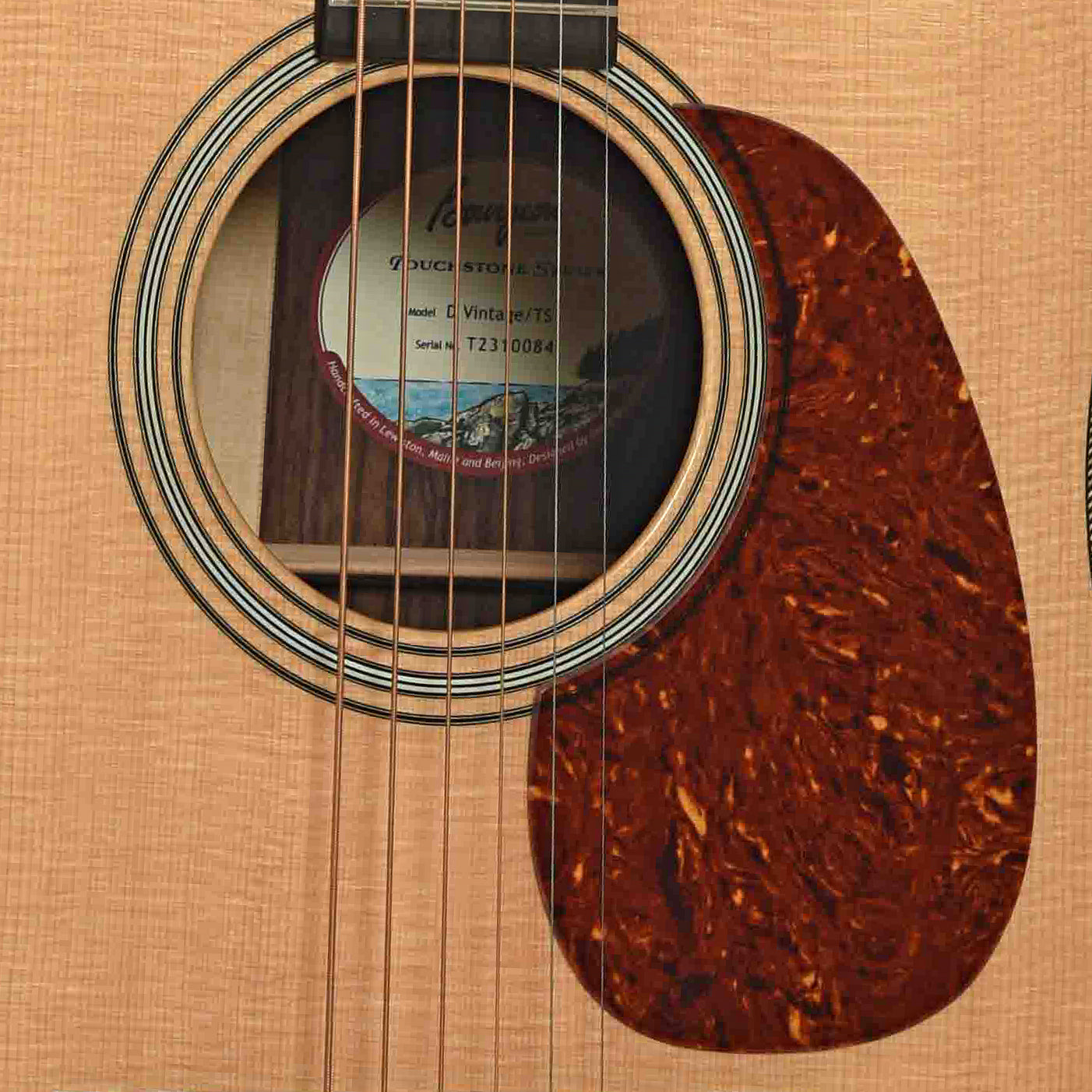 Soundhole of Bourgeois Touchstone Series Vintage Dreadnought