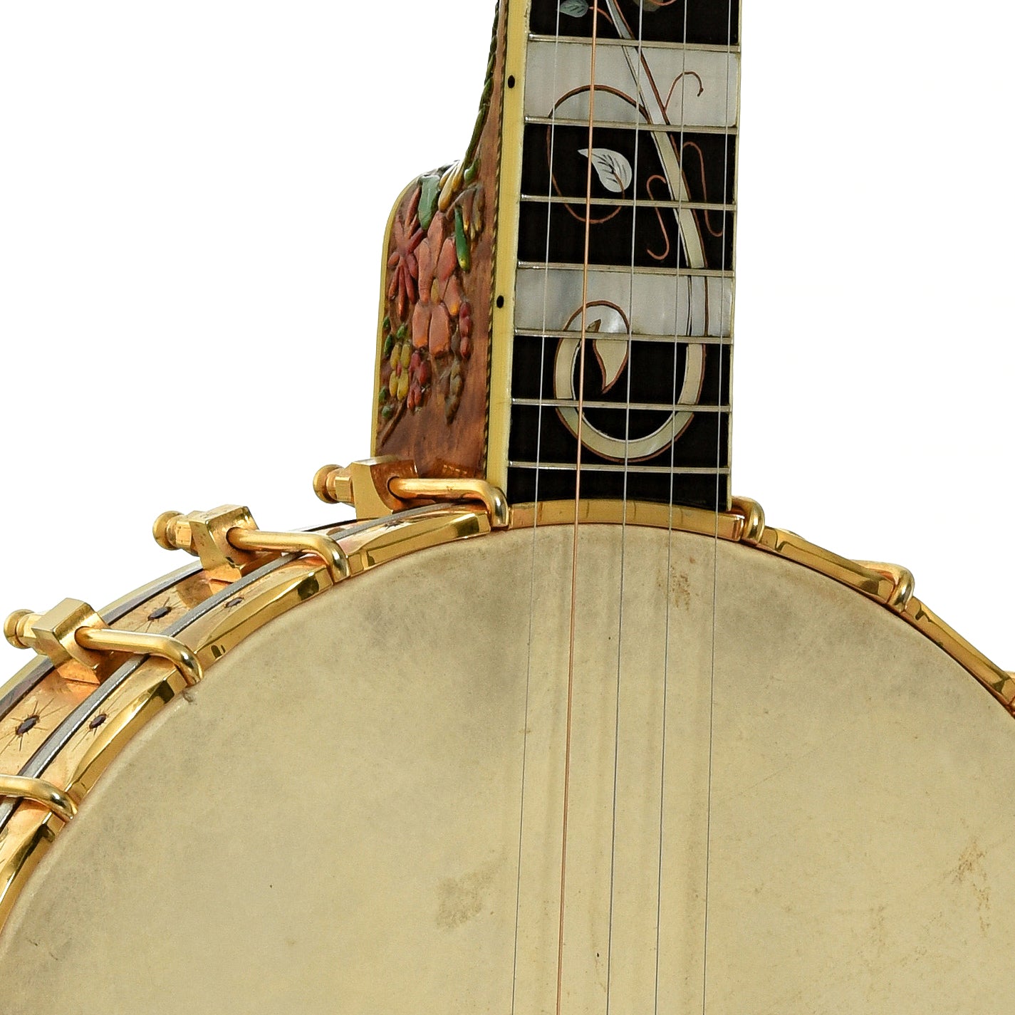 Front neck joint of R.O. Buckmaster Deluxe Open Back Banjo