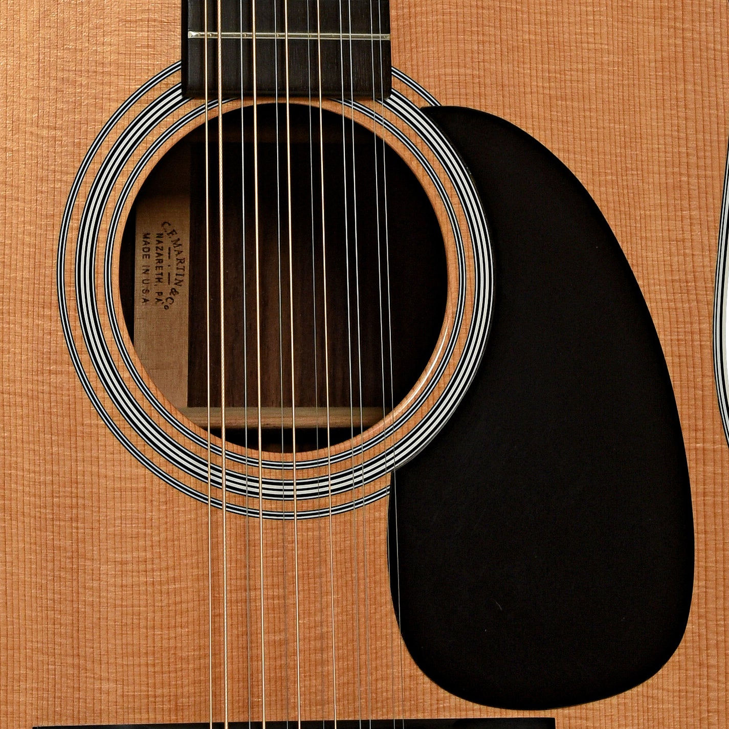Suondhole of Martin D12-28 12-String Acoustic Guitar
