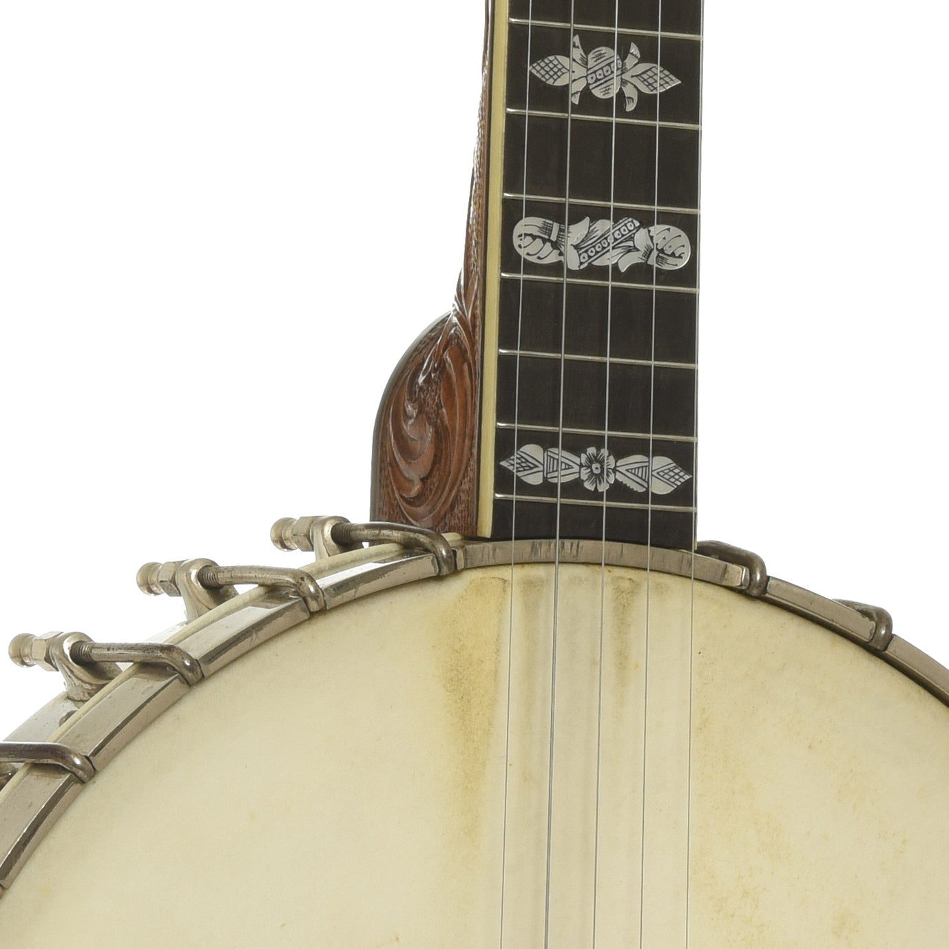 Neck joint of Vega Tubaphone No.9 Openback Banjo