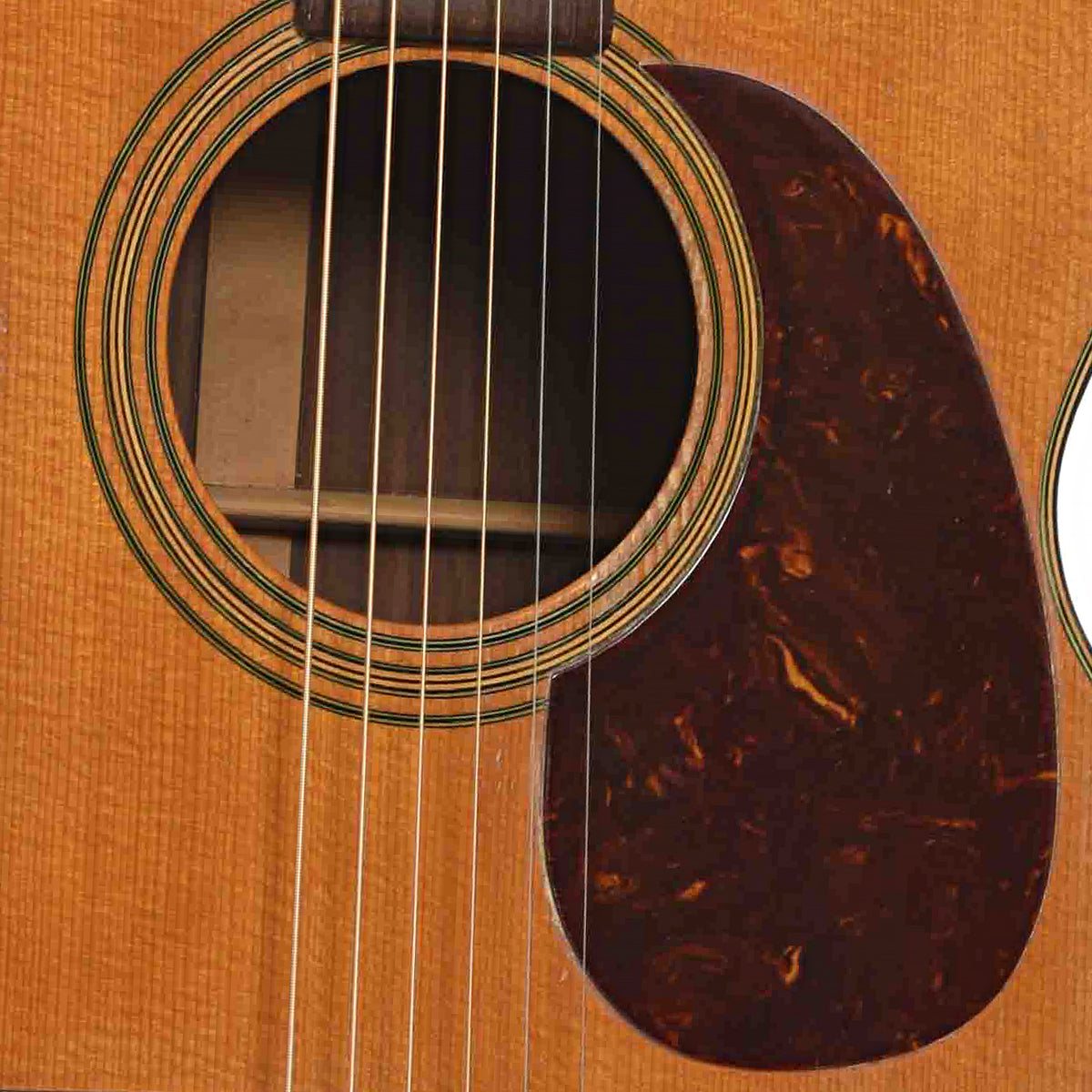 Soundhole of Martin 000-21 Acoustic Guitar