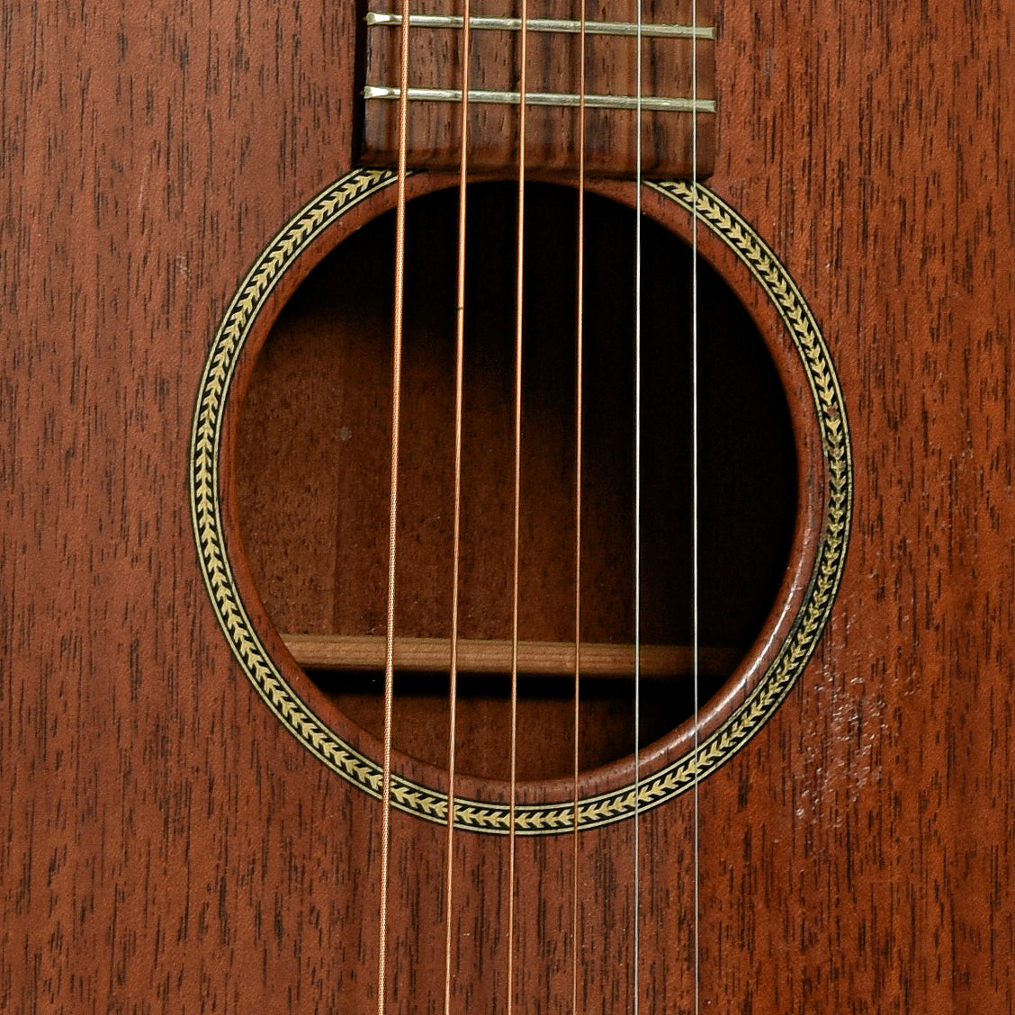Soundhole of Martin 000-15S Acoustic Guitar