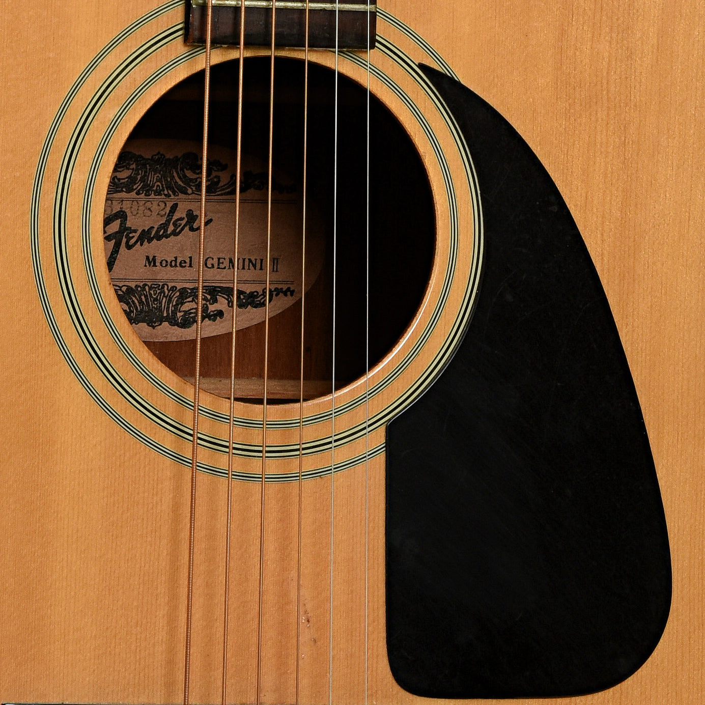 Soundhole of Fender Gemini II Acoustic Guitar
