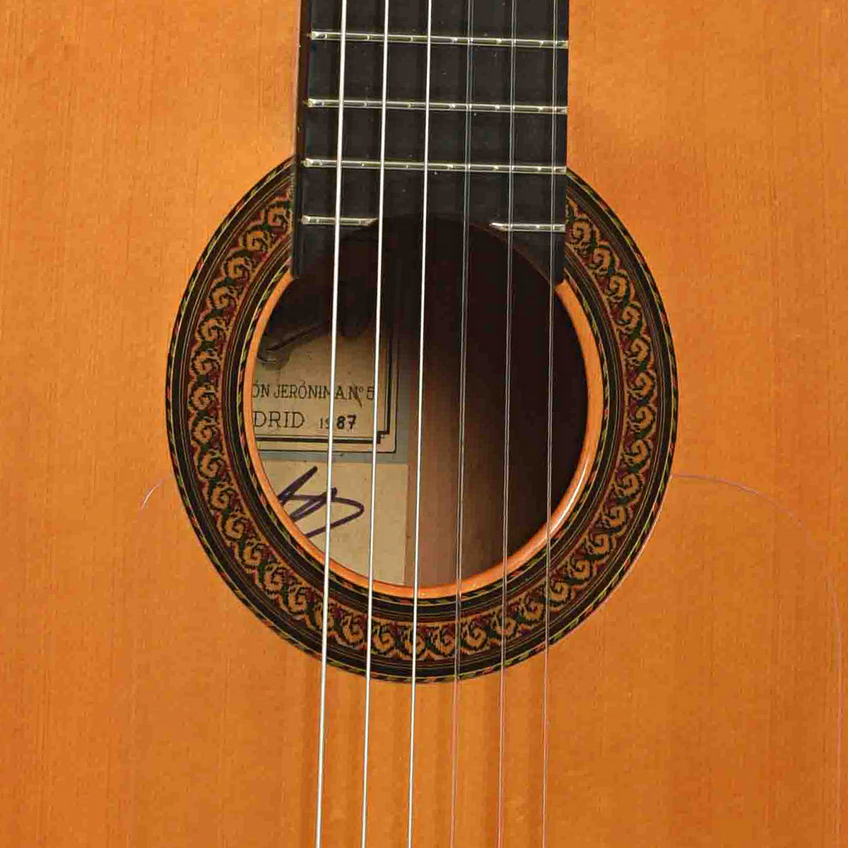 Soundhole of Ramirez 1a Flamenco