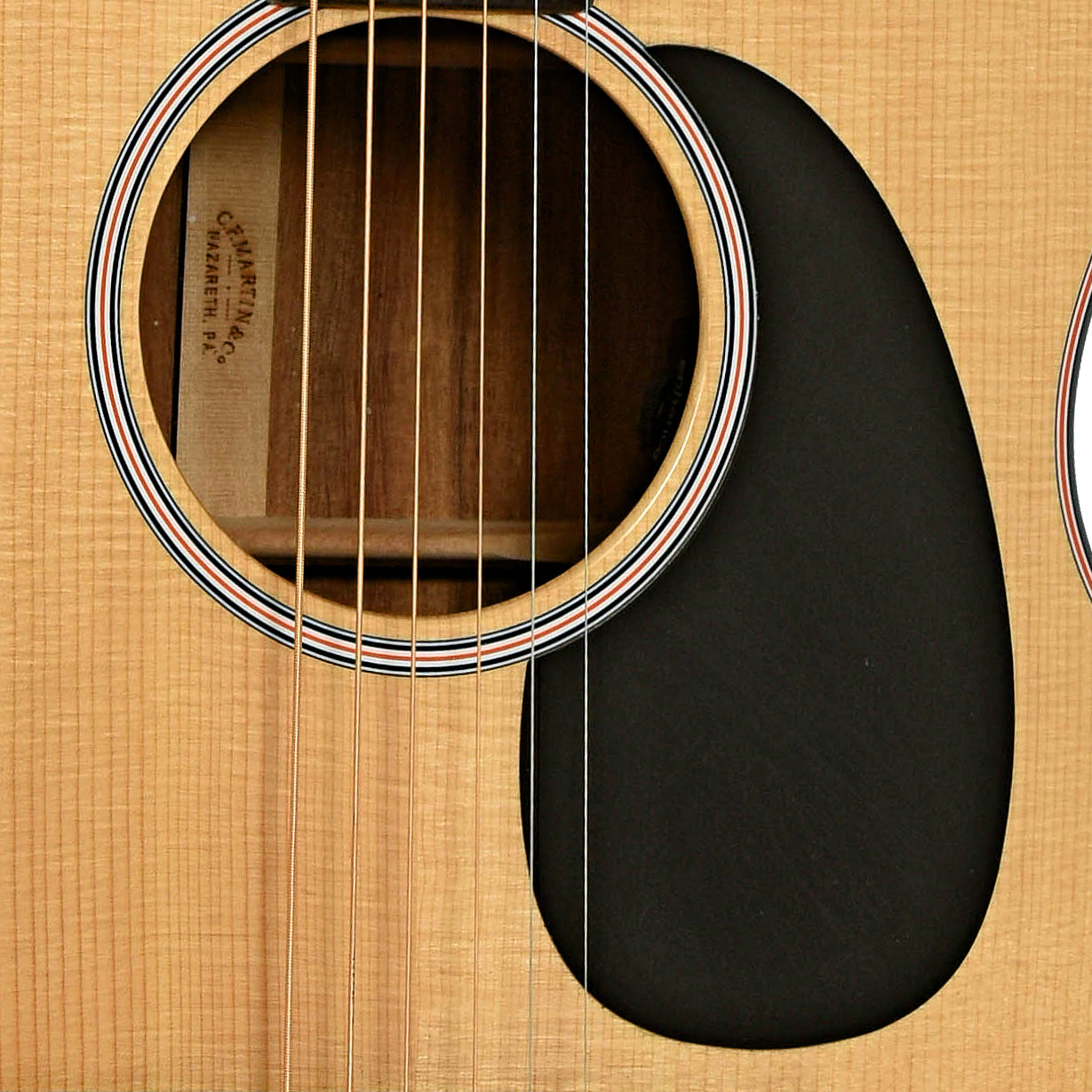 Soundhole of Martin GPC-16E Koa Acoustic Guitar 