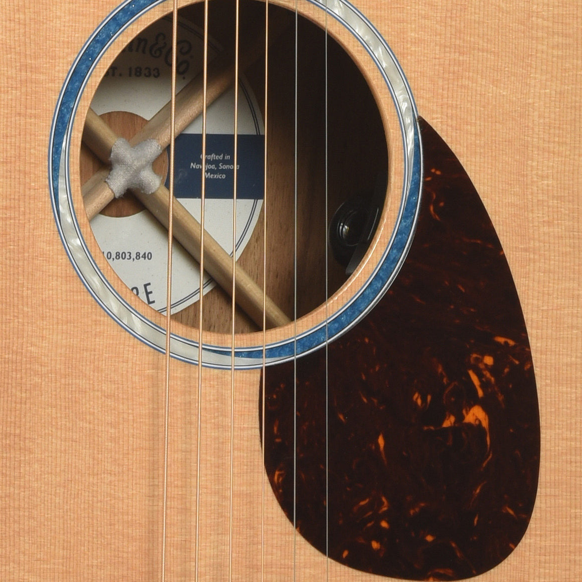 Soundhole of Martin SC-13E Acoustic-Electric Guitar