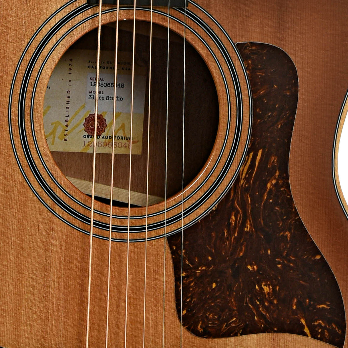 Soundhole of Taylor 314ce Studio Acoustic Guitar & Gigbag, Shaded Edgeburst