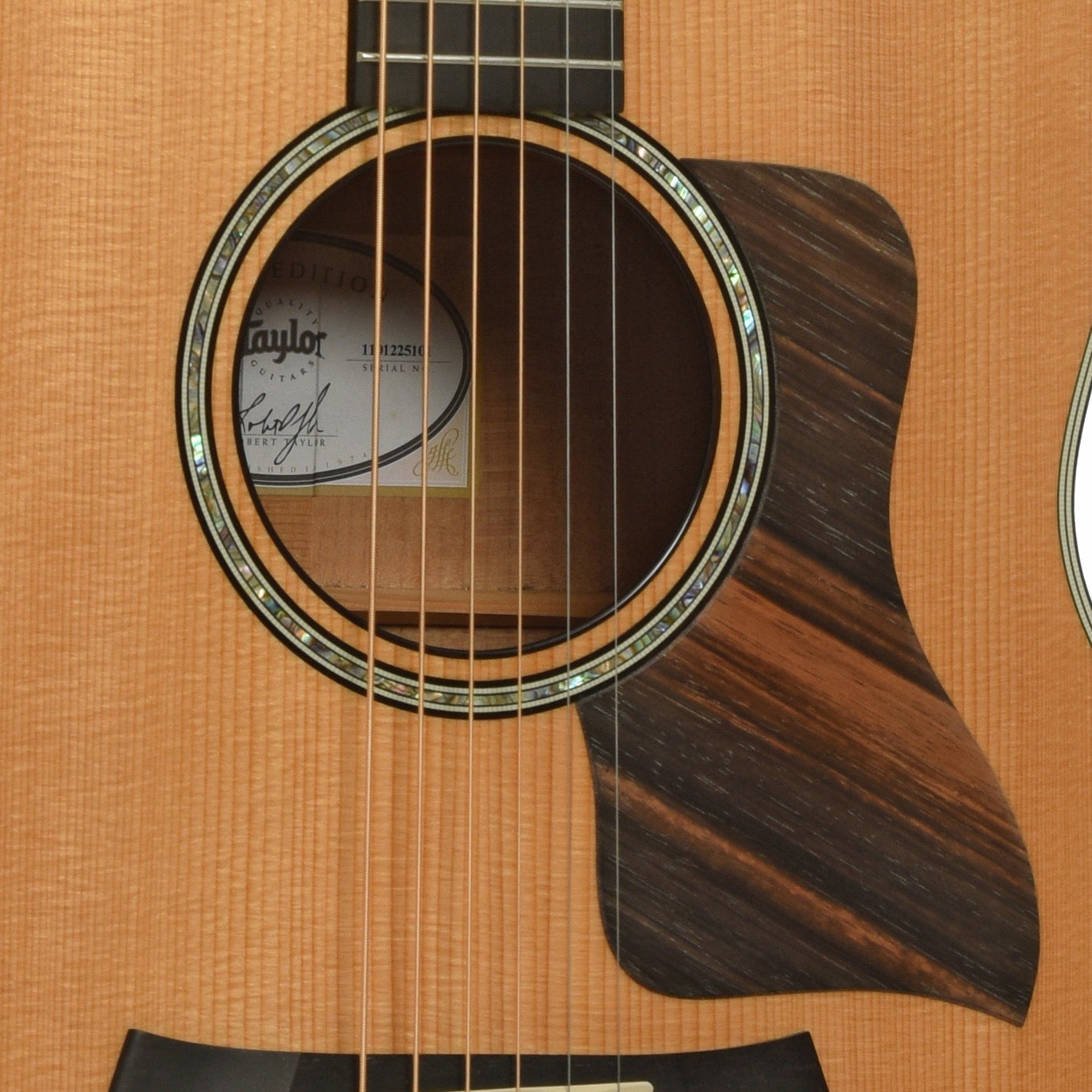 Soundhole of Taylor 618E Acoustic-Electric Guitar 