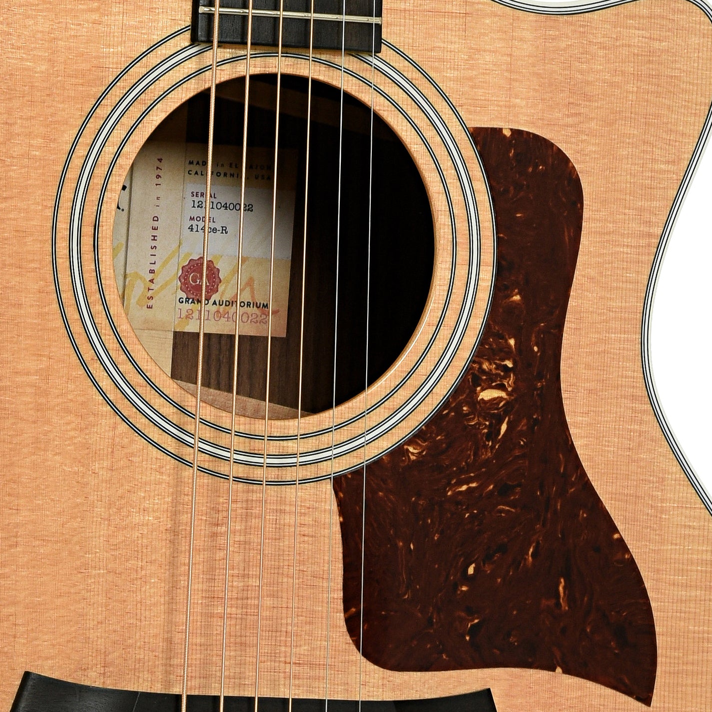 Soundhole of Taylor 414-ceR V-Class Acoustic Electric Guitar