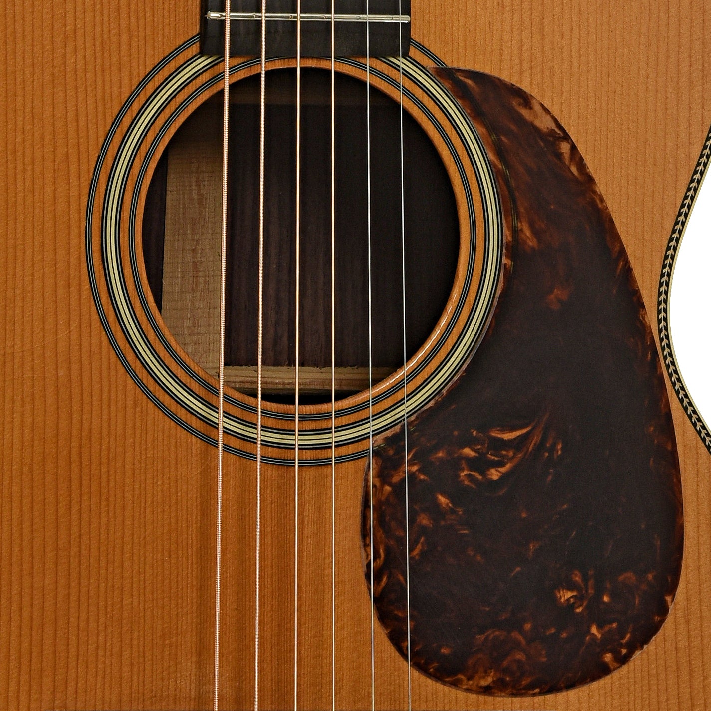 Soundhole of Pre-War Guitars Co. Double Aught (00) Old Growth Indian Rosewood, Level 1
