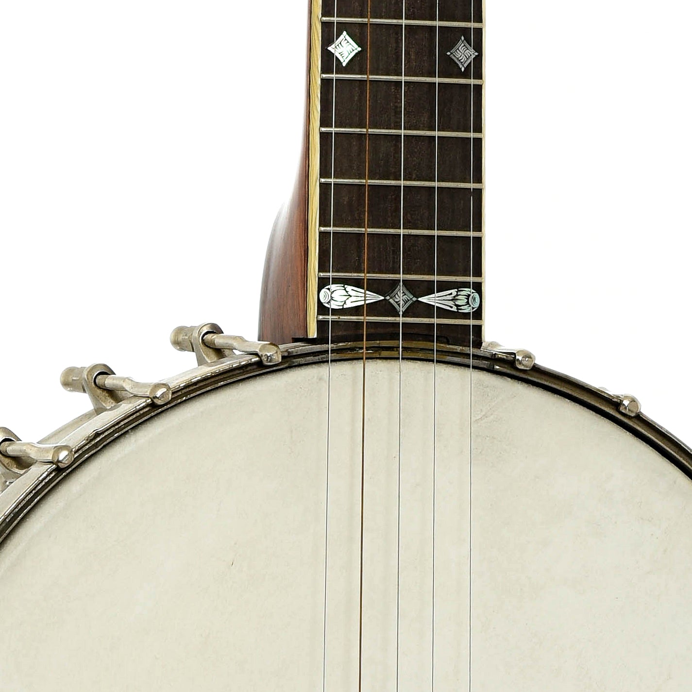 Front neck joint of Fairbanks / Unger Conversion Open Back banjo