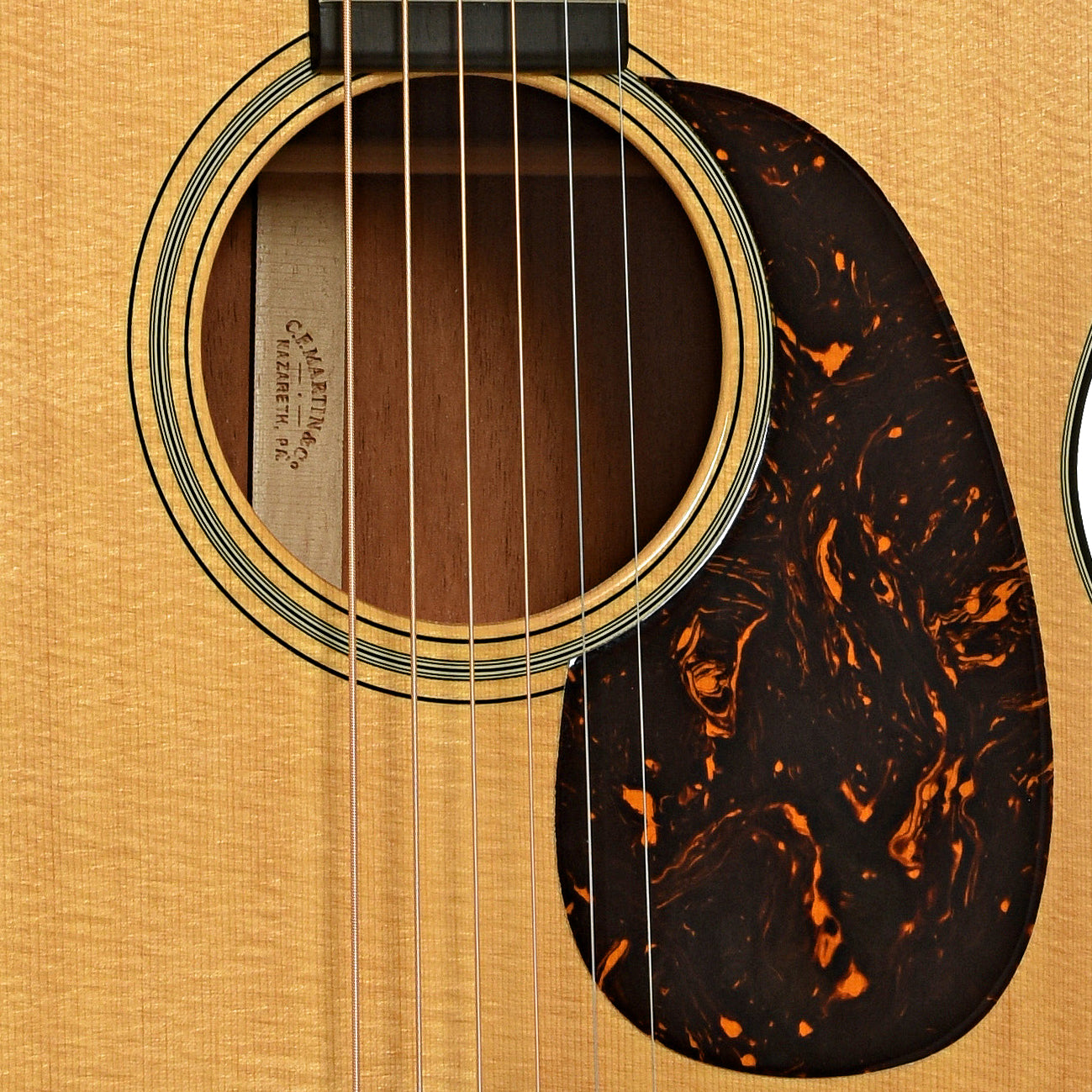 Soundhole of Martin 00-18 Acoustic Guitar